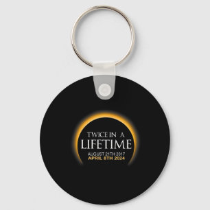 Eclipse Twice In Lifetime 2024 Solar Eclipse  Keychain