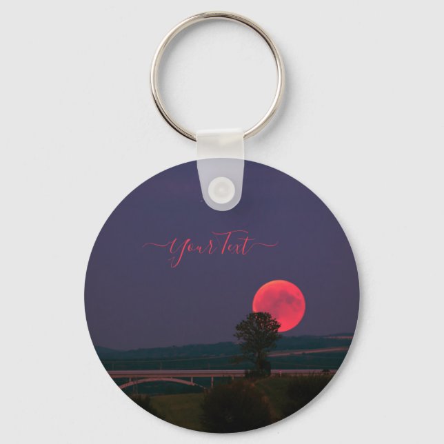 Eclipse view monogram keychain (Front)