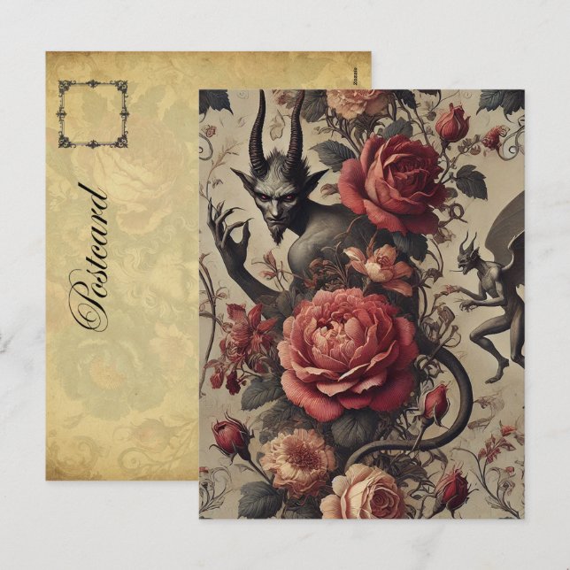 Eclipsed Grace – Gothic Victorian  Holiday Postcard (Front/Back)