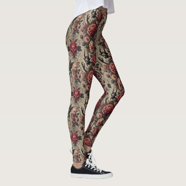 Eclipsed Grace – Gothic Victorian  Leggings (Right)