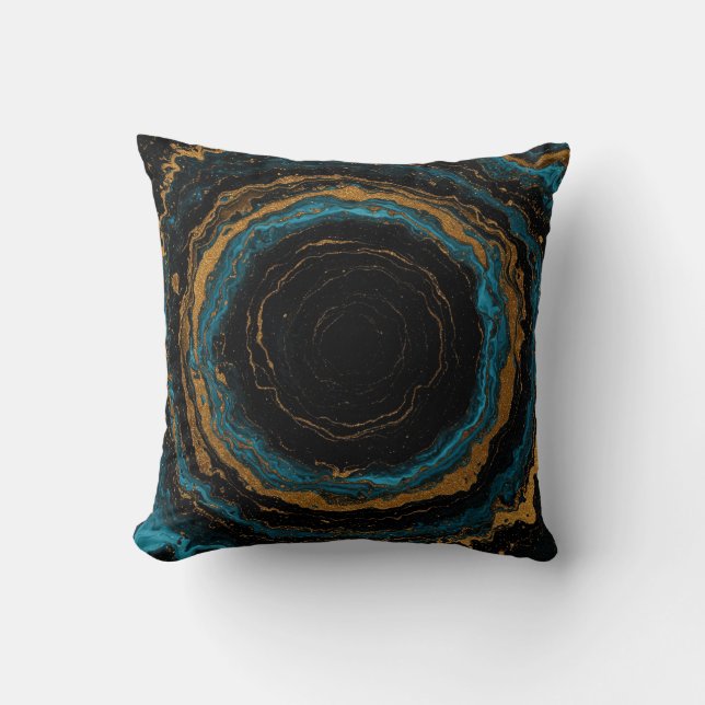 Eclipsed Marble Core – Cosmic Luxe Pillow Design (Front)