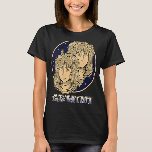 Ecliptic Horoscope Ascendant Gemini Zodiac Sign Ge T-Shirt (Front)