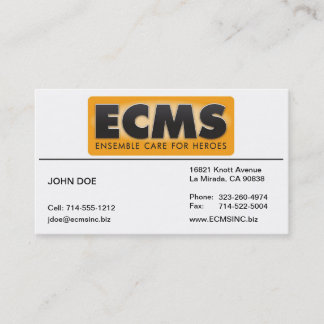 ECMS Business Card Lined