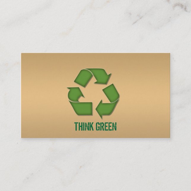 Eco amical réutilisent le carte de visite (Devant)