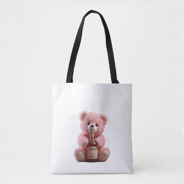 Eco bag with the loveliness of a drunk teddy bear (Front)