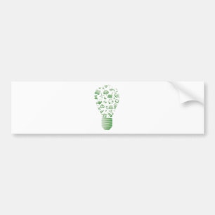 eco bulb bumper sticker