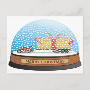 Eco Car Christmas Gift Holiday Postcard