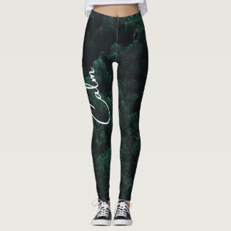 Éco-Chic Vert Minimaliste Nature Legging
