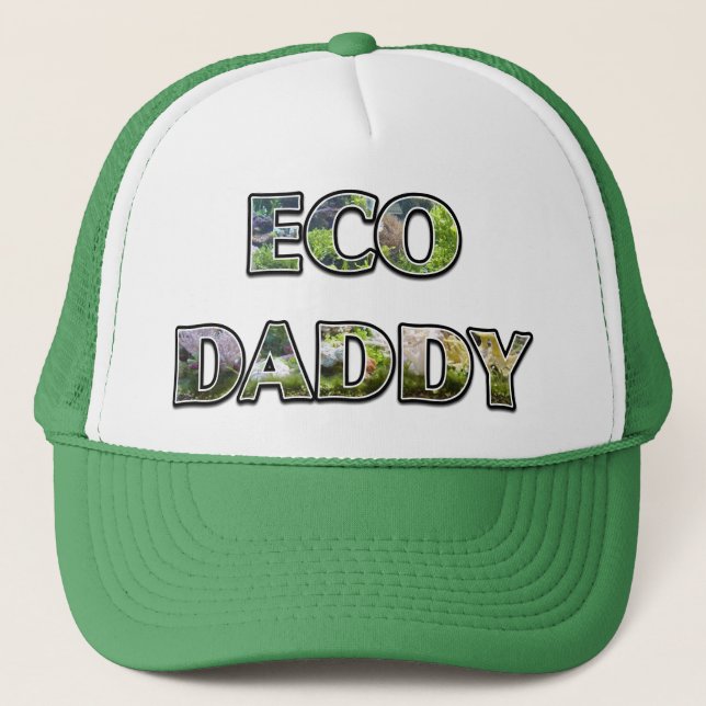 ECO DAD Ecotopia Design Kelly Green Trucker Hat (Front)