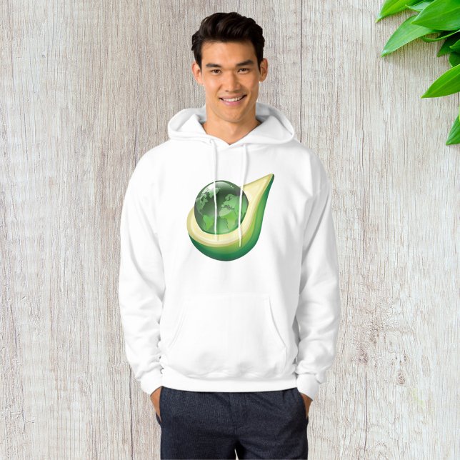 Eco Earth Avocado Globe Sustainable Planet  Hoodie (Creator Uploaded)