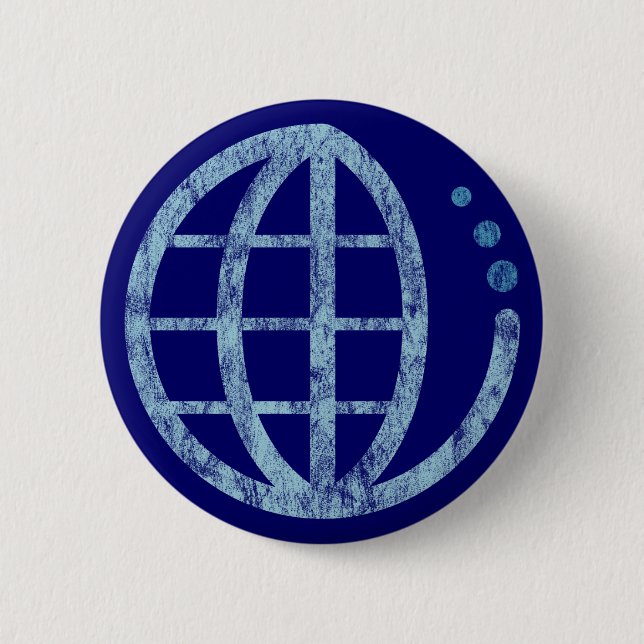 eco earth : conserve water 2 inch round button (Front)