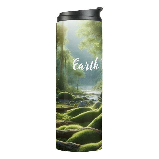 Eco-Earth Vibrant Green Moss  Thermal Tumbler (Rotated Left)