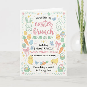 Eco Easter Bunny Invite Design