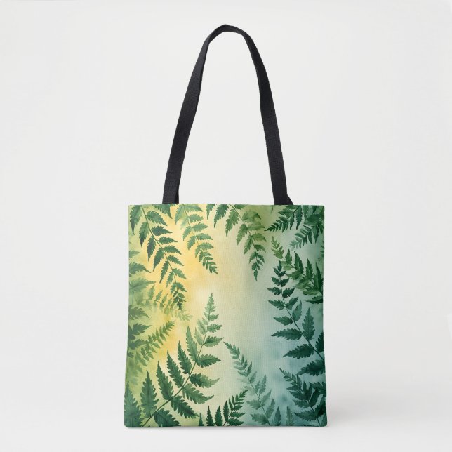 Eco-Friendly Botanical Fern Tote (Front)