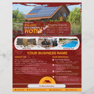 Eco Friendly Business Flyer For Selling House 