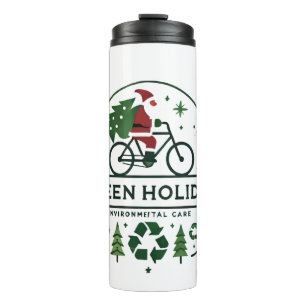 Eco-Friendly Christmas Decor Green Holiday Art Thermal Tumbler
