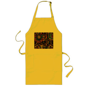 Eco-Friendly Cyan "Aztec Dream" Chef Apron