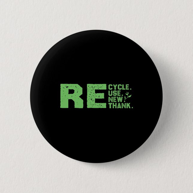 Eco-friendly Design Recycle  2 Inch Round Button (Front)