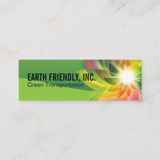 Eco Friendly | Digital Flower | Energy Mini Business Card (Front)
