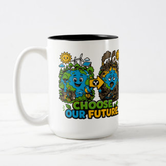 Eco Friendly Earth Day Two-Tone Coffee Mug