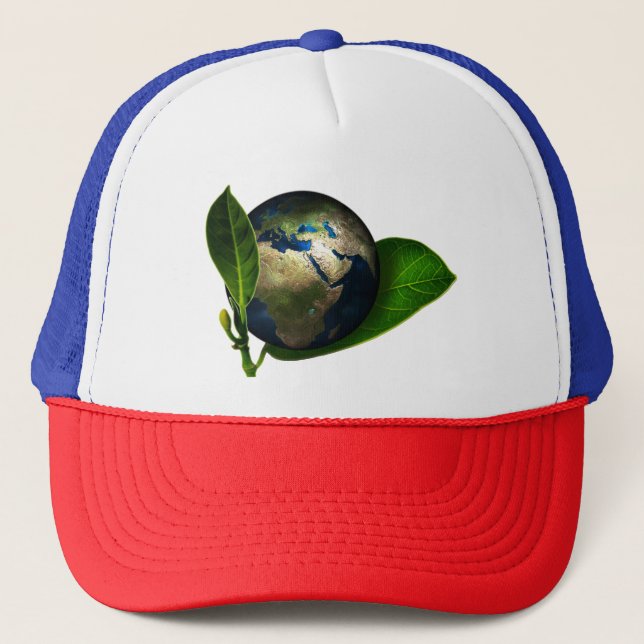 Eco Friendly Enviroment T-Shirt Trucker Hat (Front)