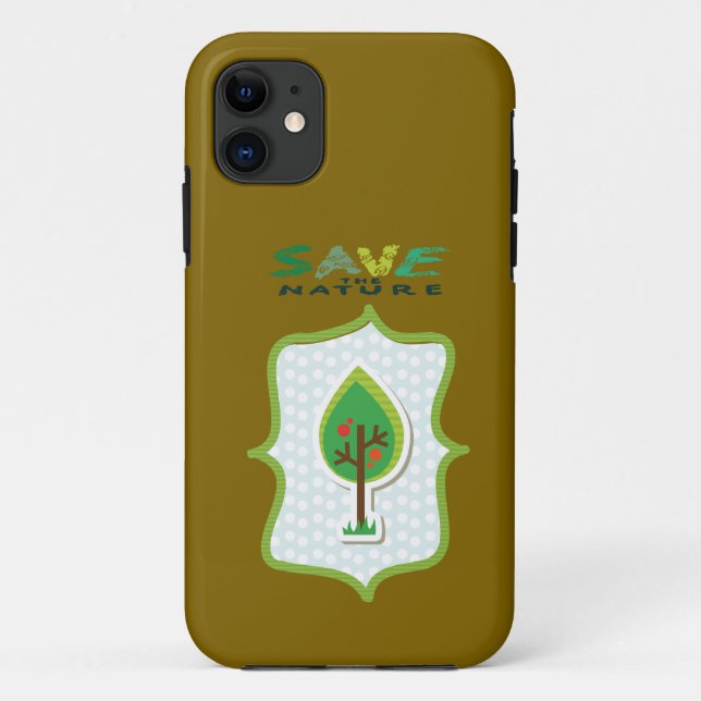 Eco-Friendly Evergreen Design  Case-Mate iPhone Case (Back)