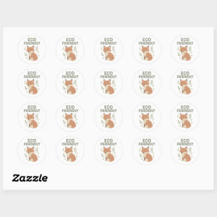 Eco Friendly Fox Classic Round Sticker