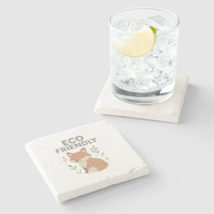 Eco Friendly Fox Stone Coaster