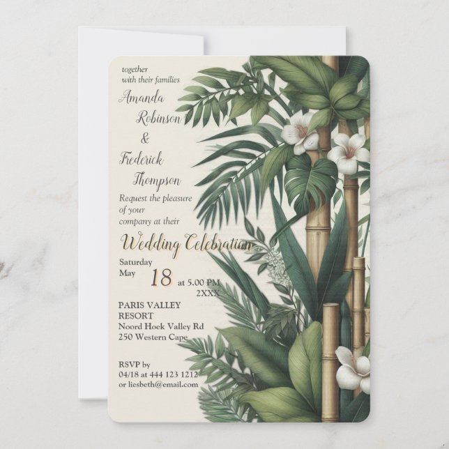 Eco-friendly Gardens and Buildings in Harmony  Invitation (Front)