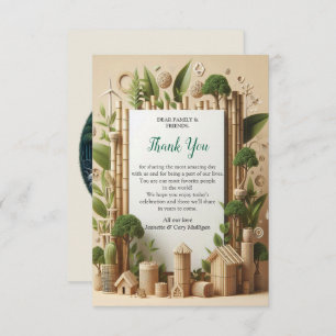 Eco-friendly Gardens and Buildings in Harmony RSVP Card