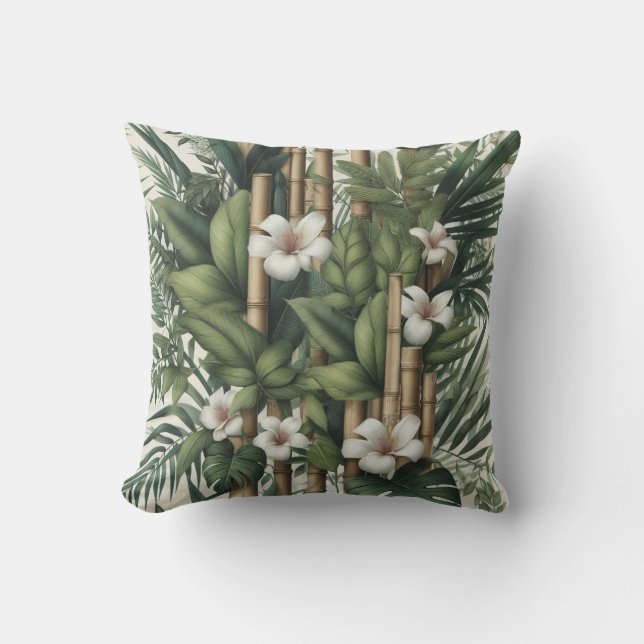 Eco-friendly Gardens and Buildings in Harmony  Throw Pillow (Front)