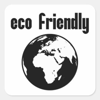 Eco Friendly: Go Green, Climate Change Square Sticker