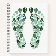 Eco Friendly Green Leaf Footprint