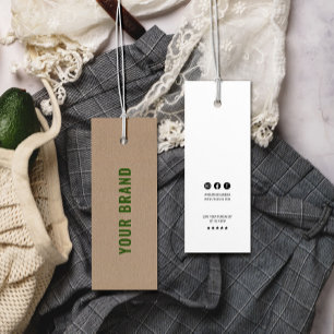 Eco Friendly Kraft Marque Nom Vêtements Hang Tag