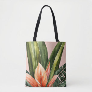 "Eco-Friendly Natural Leaf Print Tote Bag"
