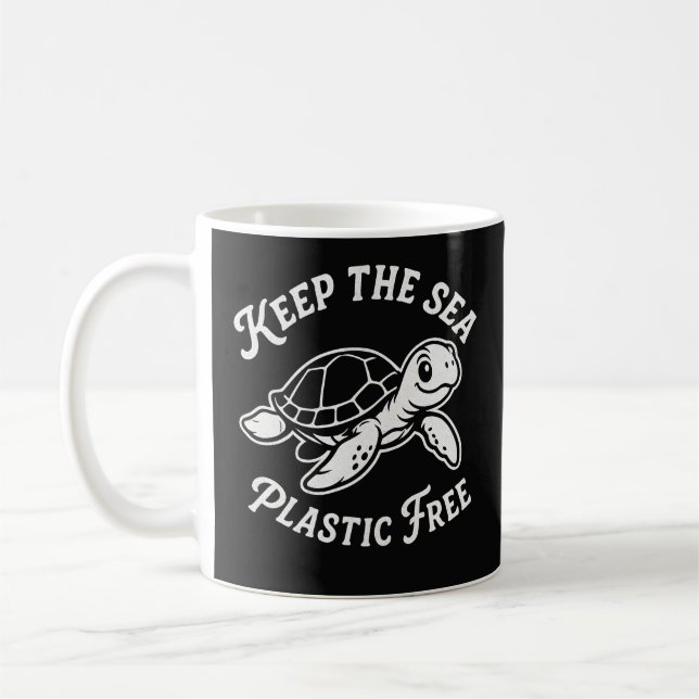 Eco Friendly Ocean Lover Turtle Sea Life Plastic F Coffee Mug (Left)