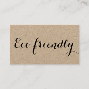 Eco friendly / pro environment handmade simple business card