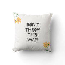 Eco-Friendly Quote Decorative Throw Pillow