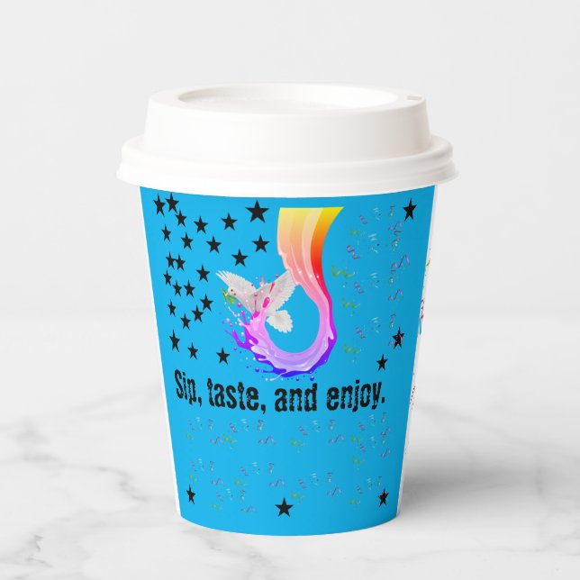 Eco-Friendly Reusable paper cup with Lid-Perfect (Front)