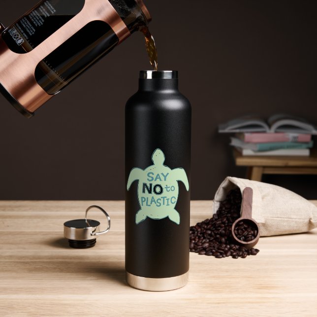 Eco-Friendly Save the Turtles Water Bottle (Coffee)