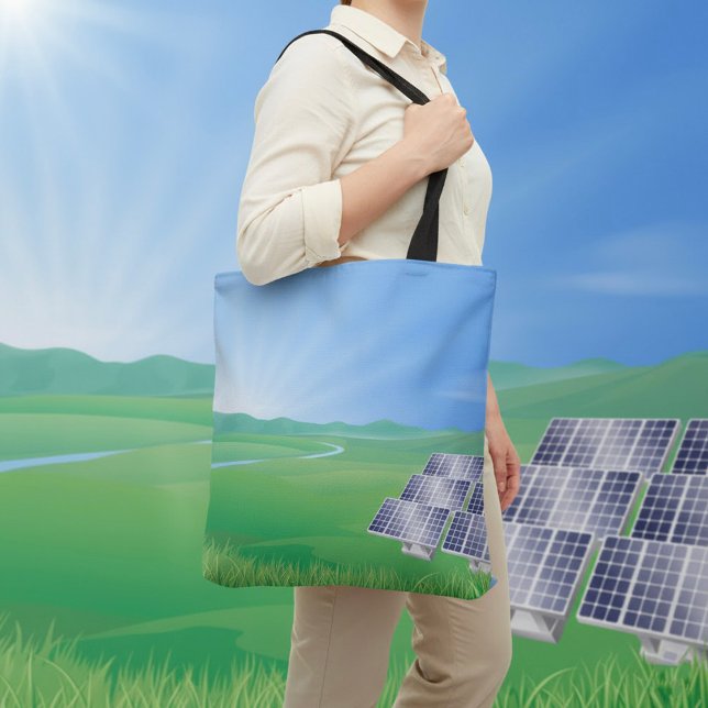 Eco-Friendly Solar Panel Landscape Tote Bag (Creator Uploaded)
