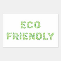 Eco friendly sticker. Ecology product. Green