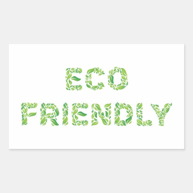 Eco friendly sticker. Ecology product. Green Sticker (Front)