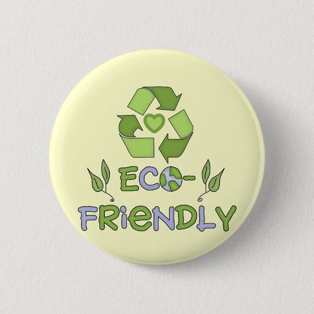 Eco-Friendly T-shirts and Gifts 2 Inch Round Button (Front)