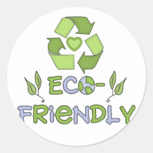 Eco-Friendly T-shirts and Gifts Classic Round Sticker