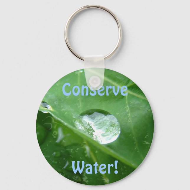 ECO FRIENDLY WATER CONSERVATION Gifts & Gear Keychain (Front)