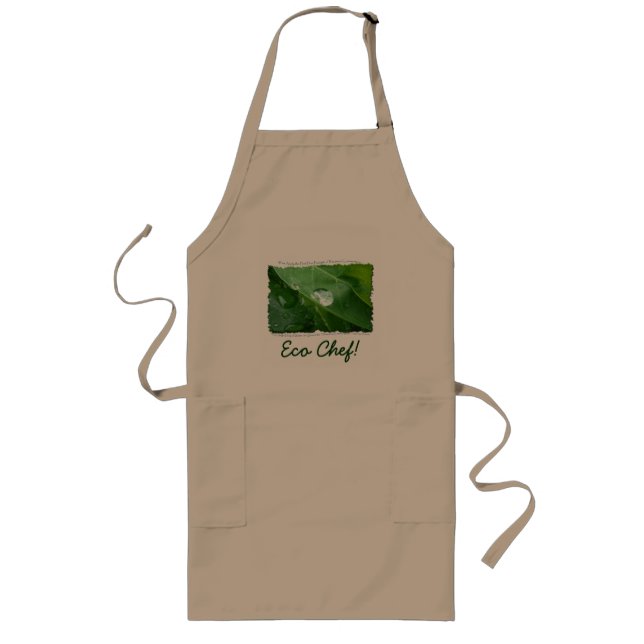 ECO FRIENDLY WATER CONSERVATION Gifts & Gear Long Apron (Front)