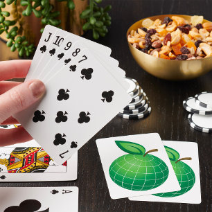 Eco Globe Fruit Green Earth Leaf Sphere Playing Cards