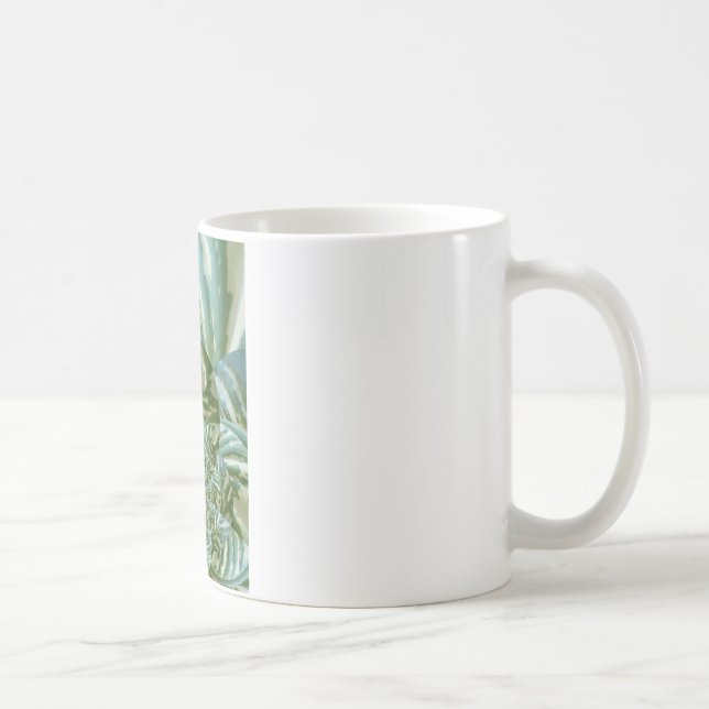 Eco Green Camo Kaleidoscope Art Print Design Coffee Mug (Right)