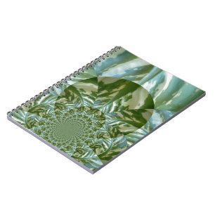 Eco Green Camo Kaleidoscope Art Print Design Notebook